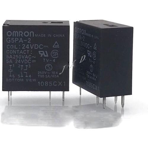 HOT NEW 24V relay G5PA-2 24VDC G5PA-2-24VDC G5PA2 24VDC DC24V 24V 5A 6PIN