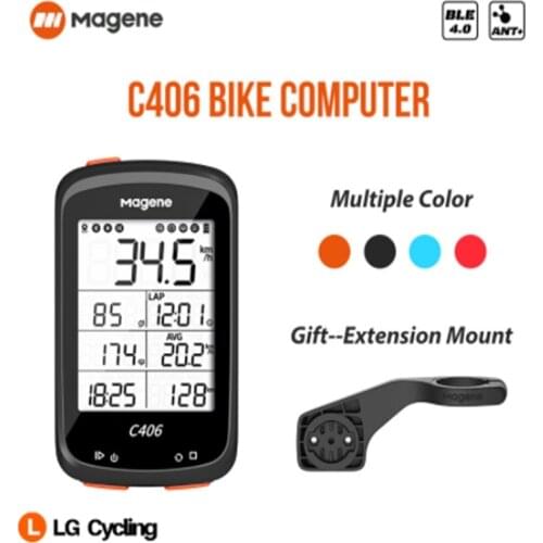 Magene C406 GPS Bike Meter Bike Meter GPS Heart Rate Bike Meter GPS Bike Computer Wireless MTB Road 4 colours