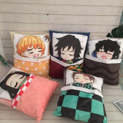 Demon Slayer: Kimetsu No Yaiba Kamado Nezuko Tsuyuri Kanawo Kochou Shinobu Kanroji Mitsuri Doma Cosplay Cute Plush Pillow Doll