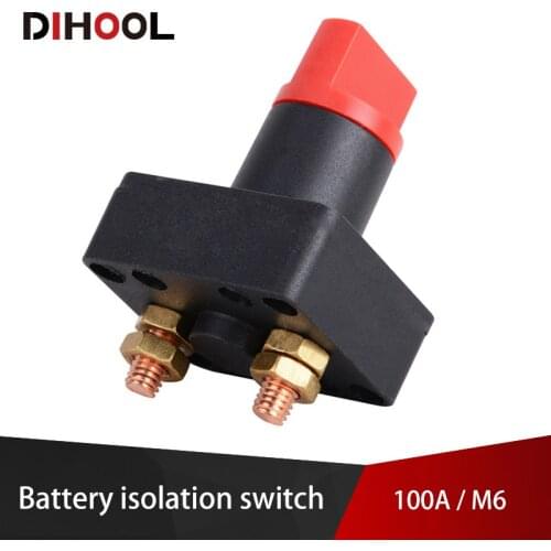 100A Battery Isolation Switch 12-48V Power Disconnect Isolator Cut Off Switches For Motorcycle Car RV Boat Truck modification