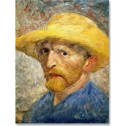 Van Goghs Portrait Canvas Picture Art Oil Painting Reproduction Canvas Wall Art Living Room Decor High Quality Paintings