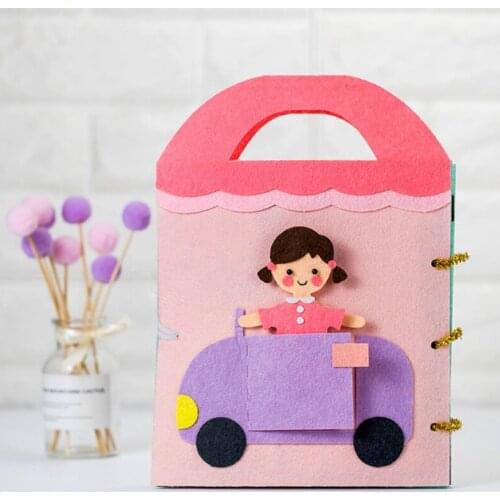 Early Girls Educational Cloth Book DIY Premium Quality Soft Books for Toddlers Early Education Supplies Non-Woven Book