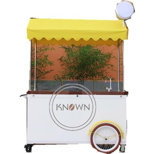 Coffee cart bicycle bike cargo tricycle bike street food cart