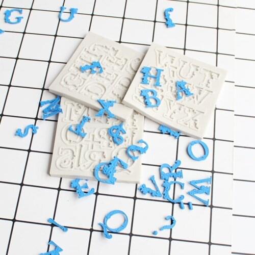 Lace Letter Shape Mold Fondant Silicone Decoration Tool Chocolate Mold Cake Gumpaste Mold, Sugarcraft, Kitchen Accessories, Jewe