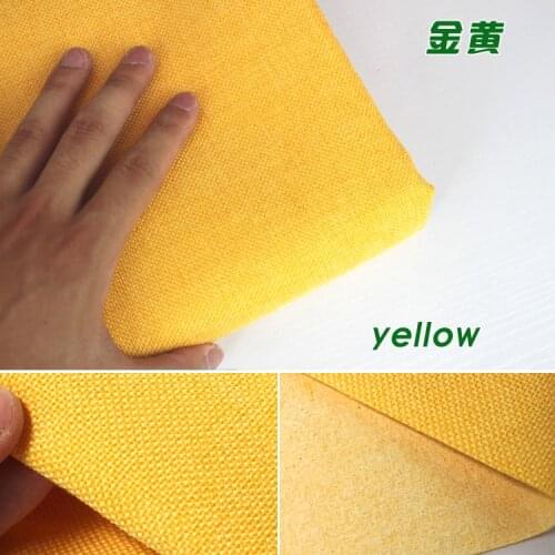 Yellow Coated Linen Fabric Sofa Cushion Fabirc DIY Craft Sewing Cloth Outdoor Linen Blend Fabric Upholstery 58" wide -Per yard