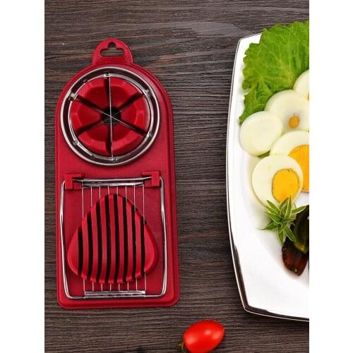 Multifunctional Egg Cutter Stainless Steel Egg Slicer Sectioner Cutter Mold Flower-Shape Luncheon Meat Cutter Kitchen Gadgets