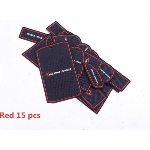 Door groove pad special water coaster anti-slip mat decorative interior storage slot For Mitsubishi Eclipse Cross 2018 2019