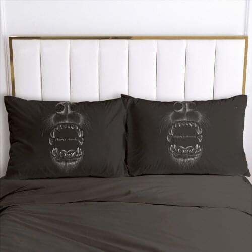 Pillow Cases Bedding 2PCS PillowCase For Bedroom,Home Decoration 70x70cm 50x70cm Pillow Cover Customize Size Black Orangutan