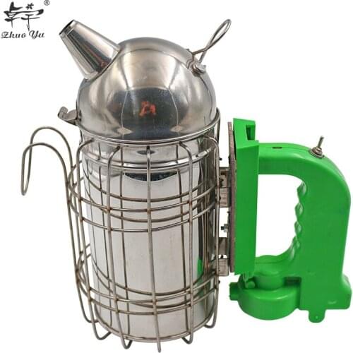 New Electrical Beekeeping Smoker Stainless Steel European Equipment Smoke Sprayer Tool Supplies for Beehive With Hanging hook