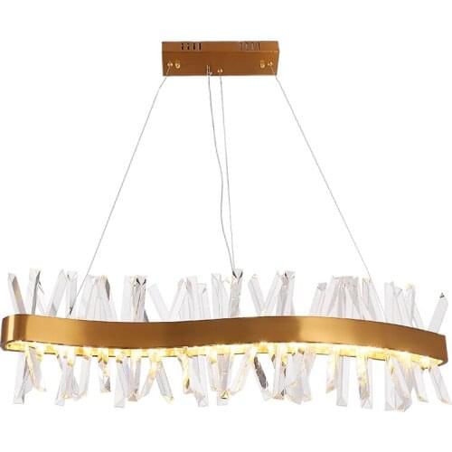 New Arrival Nordic Modern Simple Living Room Crystal Restaurant Pendant Lights Creative Led Art Bar Warm White Bedroom Drop Lamp