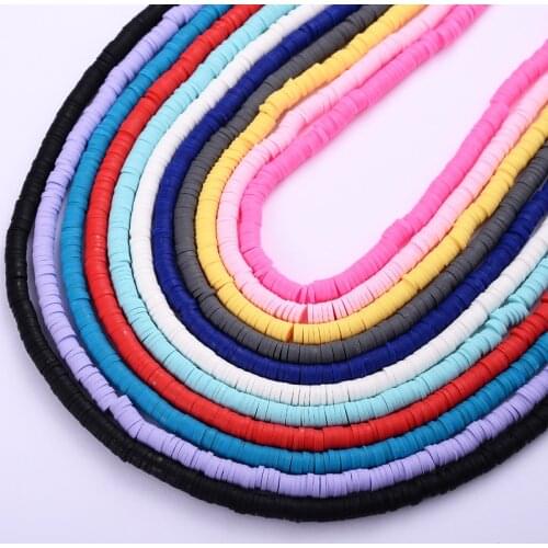 5mm Flat Round Polymer Clay Beads 11 Colors Polymer Clay Spacer Loose Beads For Diy Necklace Making Jewelry Accessories
