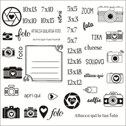 Italian text Transparent Silicone Clear Rubber Stamp Sheet Cling Scrapbooking DIY Cute Pattern Photo Album PaperCard Decor