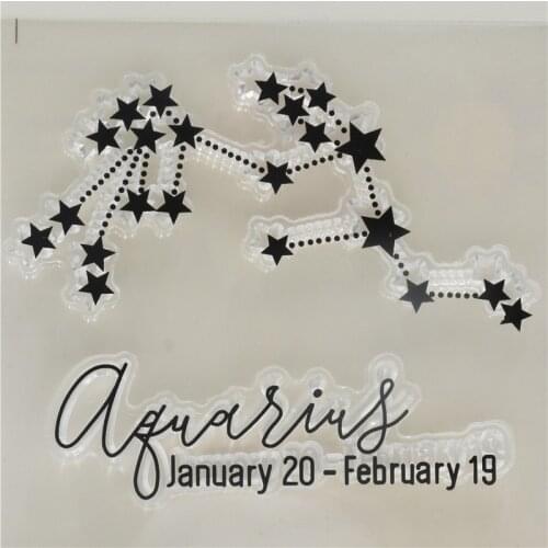 Constellations Aquarius Transparent Clear Silicone Stamp/Seal for DIY scrapbooking/photo album Decorative clear stamp sheets