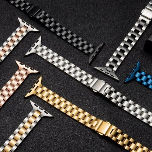 Strap For Apple watch band 44mm 40mm iWatch 42mm 38mm stainless steel Metal bracelet Apple watch 3 4 5 6 se