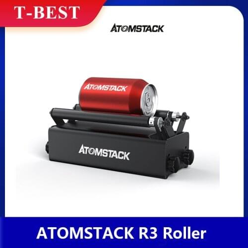 ATOMSTACK R3 Roller for Cylindrical Objects with 360° Rotating Engraving Axis 8 Angle Adjustments Engraving Diameter 4MM