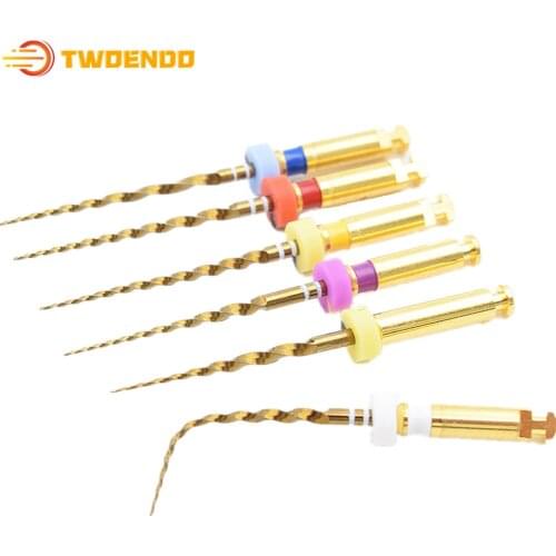 Dental 5 Boxes 21mm 25mm GOLD Files Universeral Engine Use Rotary Files Golden Endondontic Root Canal NITI