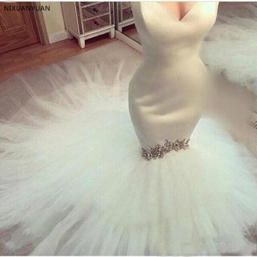 Mermaid Wedding Dresses 2021 Sweetheart Crystals Chapel Train Custom Made Garden Plus Size Country Bridal Gowns