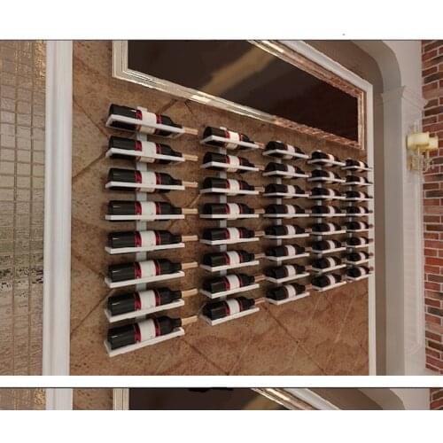 European-style Wine Rack For 4/6/8 Bottles Iron Wall Mounted Wine Holder Wine Bottle Display Stand Rack Organizer