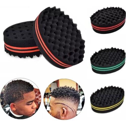 Magic Wavy Hair Maker Sponge Brush Double Sides Wave-shaped Sponge Braid Twist Hair Curl Hair Styling Tools for Men