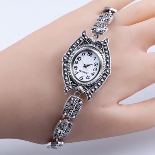 QINGXIYA Brand 2020 New Fashion Watches Women Antique silver Bracelet Ladies Quartz Wristwatches Female Clock Relogios Montre