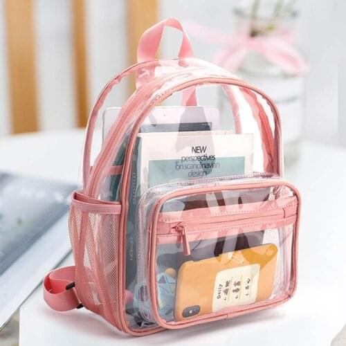 Women Backpack Transparent PVC Bag Female Fashion College Students Bookbag Travel Daypack Au9 21 Dropship