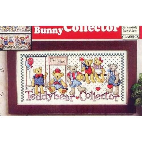 Gold Collection Lovely Counted Cross Stitch Kit Teddy Bear Collector Collection Animal Pet