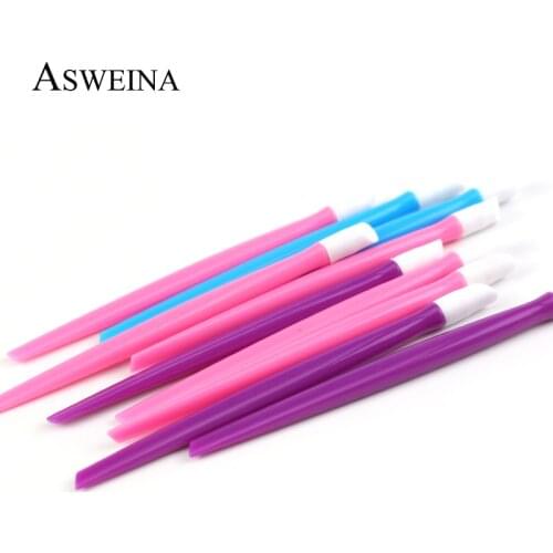 10pcs Stick Cuticle Pusher Remover Plastic Nail Stickers Pushers Pedicure Manicure Tool