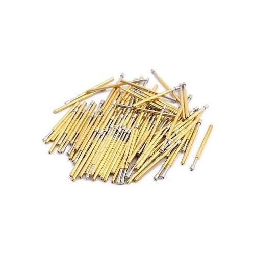 100pcs P160-A2 1.36mm Dia 24.5mm Length Metal Spring Pressure Test Probe Needle