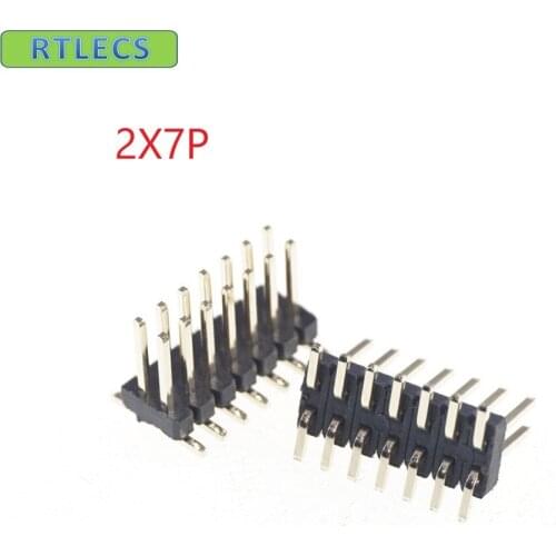 1000 pcs 2x7 P 14 Pin 1.27 mm male Header Dual row Straight PCB SMT male Pin Headers Rohs Lead free