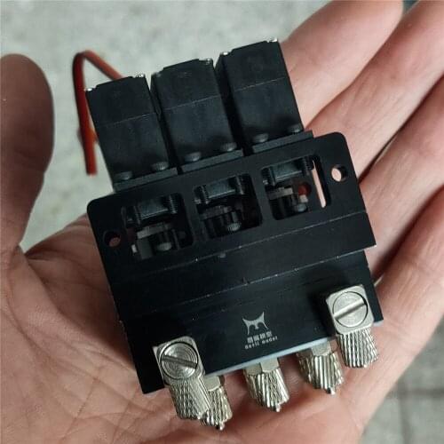 ​3CH Hydraulic Reversing Valve with Steering Gear for 1/14 TAMIYA RC Excavator Trailer Truck Tipper Loader RC Car Accessories