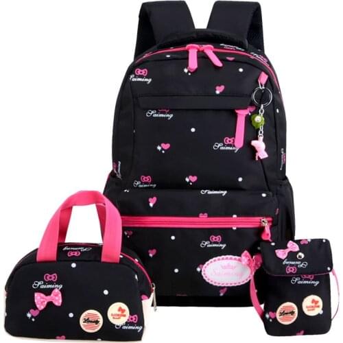 3 pcs /set Star Printing Children School Bags For Girls Teenagers Backpacks Orthopedics School bag Backpack sac mochila infantil