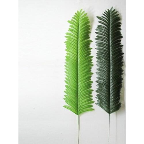 5pcs/lot New 52cm Artificial Palm Leaf Branch Beauty Fake Palm Leaves Wedding Home Paryt DIY Decoration
