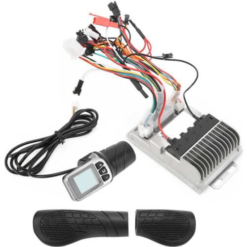 34V/48V 500W Electric Bicycle Motor Brushless Controller Sine Wave Controller with LCD Display 124DX Half Twist Throttle