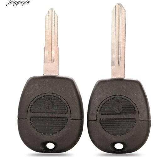 Jingyuqin Remote Car Key Case Shell For Nissan Micra Almera Primera X-Trail 2 Buttons Auto Key Fob Cover Replacement