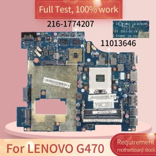 For LENOVO G470 LA-6751P 11013646 HM65 216-1774207 DDR3 motherboard Mainboard full test 100% work