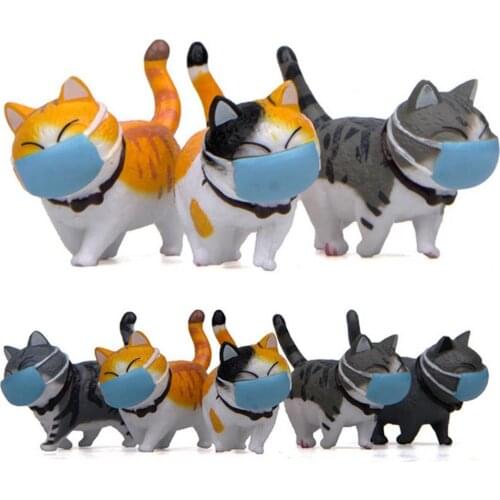 Cat Figurine Cute Fat Cat Design PVC Home Cat Figurine for Home Cat Figurine