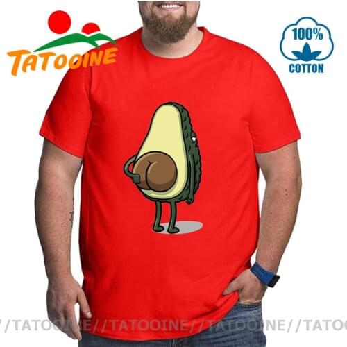 Big Tall Man Clothes Funny Avocado butt scratching ass T-shirt Gift idea Graphic Print Harajuku Avocado T Shirt Oversize 4XL 5XL