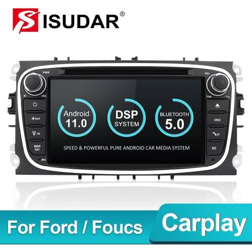Isudar PX6 2 Din Android 10 Car Radio For FORD/Focus/S-MAX/Mondeo/C-MAX/Galaxy Car Multimedia Player Video GPS USB DVR Camera FM