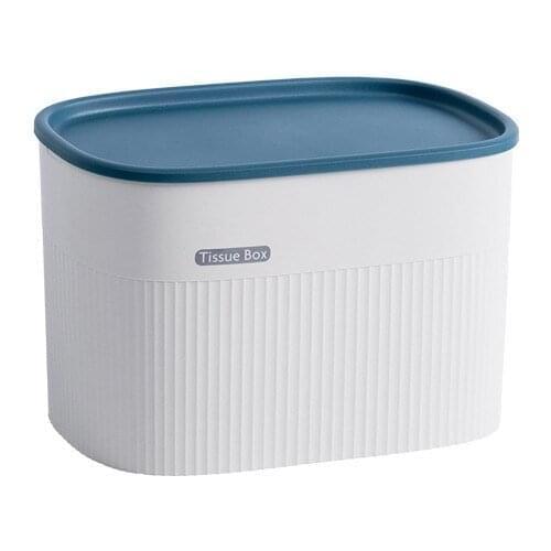 Toilet Paper Box With Shelf Wall Mount Bathroom Tissue Box Holder with Self-Adhesive No Drilling Toilet Paper Roll Holder