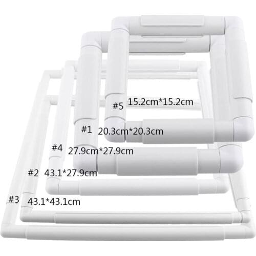 Square Embroidery Frame Rectangle DIY Embroidery Hoop Plastic Clip Frame for Embroidery Cross Stitch Quilting Needlepoint Tool