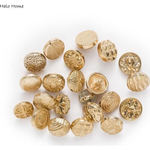 Multiple Options 10pcs pattern Small Metal Buttons Sewing Handbag Hats Shirt Sweaters Clothing Sock Scarf Decor 8-10mm