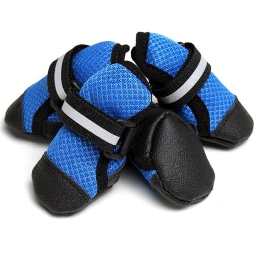 Non Slip Pet Dog Shoes Cellular Mesh Fabric Breathable Spring Autumn Dogs Shoes For Small Medium Big Dogs Walk Hemming Pet Boots