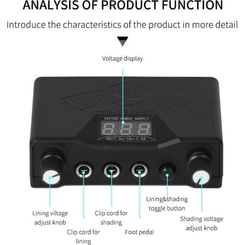 Professional Tattoo Power Supply Double Dual LED 3 Digital Display Tattoo Machine Power Supply For Liner Shader Rotary Machine