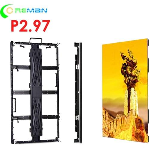 Shenzhen led factory led manufacture indoor led video wall , high refresh rate 500x1000mm led video board p2.97 p2.8