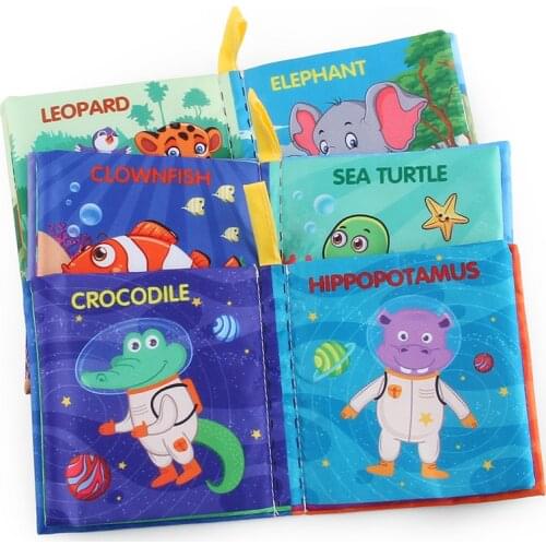 Baby Cloth Book, Baby Puzzle Cloth Book Early Education Toys Tear-proof Three-dimensional Cloth Book Toddler Toys