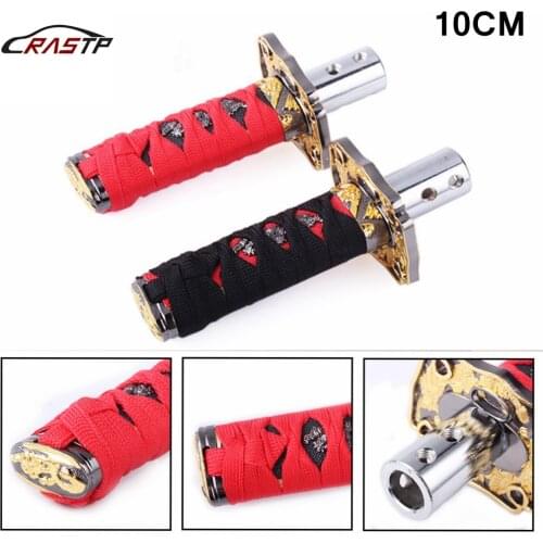 10cm Universal Katana Samurai Sword Gear Shift Knob Warrior Series Manual Stick Shift Knob with 4 Adapters Fits Most Vehicles