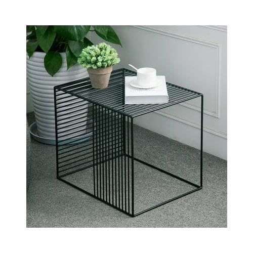 Iron edge a few fashionable minimalist modern coffee table sofa corner creative American small square table metal side table