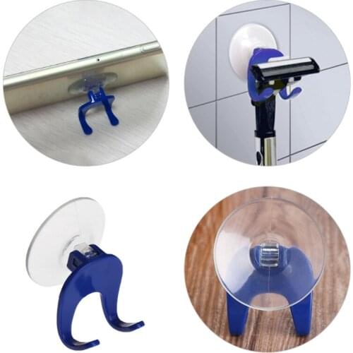 1pc/2pcs/4pcs Razor Rack Bathroom Holder Shaver Super Suction Cup Adhesive Storage Wall Mount