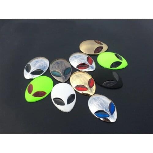 1Pcs 3D Car Stickers Metal Alienware Alien Logo Sticker Vinyl Badge Emblem Motorcycle Car Body Styling Car Head Cover Sticker