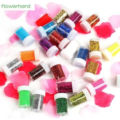 12bottles/set 200g Mixed Granules Shiny Laser Powder Sequins Nail Glitters DIY Painting Material Handmade Sticker Gift for Kids